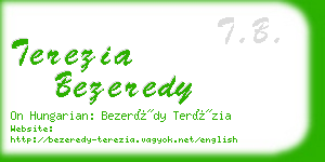 terezia bezeredy business card